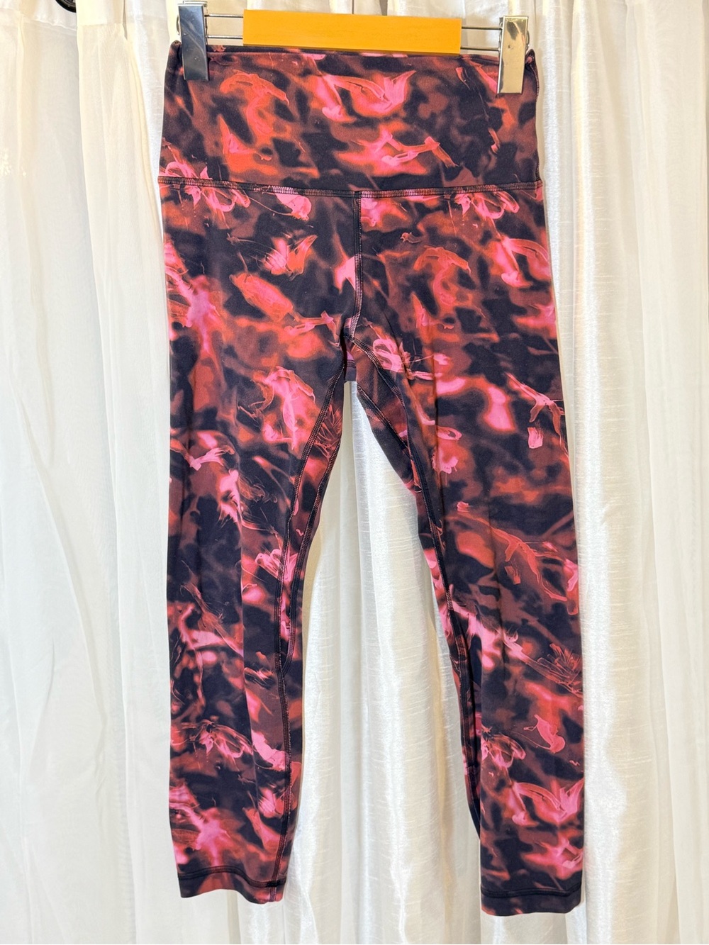 lululemon athletica Pink & Black Abstract High-Rise Leggings